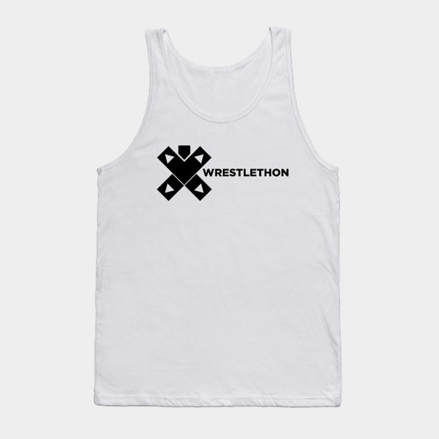 Wrestlethon logo script - Black Tank Top by Wrestlethon